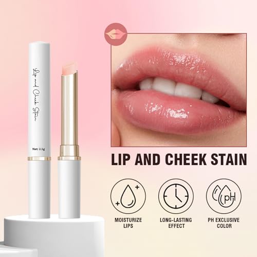 BERALLOYE 2PCS pH Color Changing Lip Balm & Cheek Tint Set
