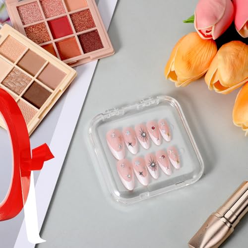 Bremorou Double Sided Tape for Press On Nails - 4 Rolls Clear Sticky Nail Art Adhesive