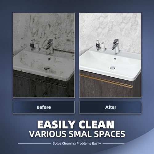 CLEANGOR Crevice Cleaning Brushes for Tight Spaces - Black, 6-Pack