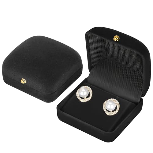 KUKUVR Velvet Earring Display Box - 2 Pcs Jewelry Holder for Women