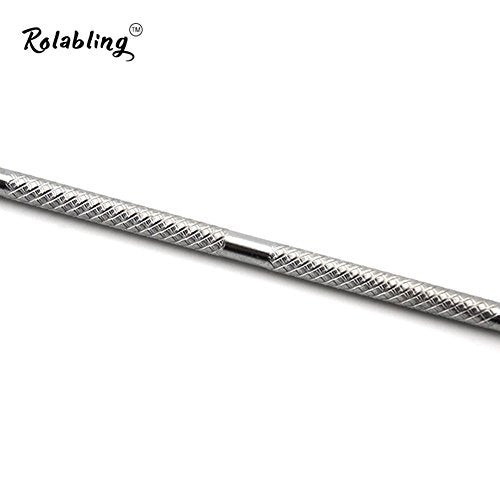Rolabling Stainless Steel Cuticle Pusher and Nail Scraper Tool