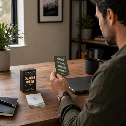 Affirmation Cards for Men - 55 Motivational Deck for Daily Inspiration