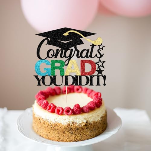 2026 Graduation Cake Topper - Congrats Grad Decorations