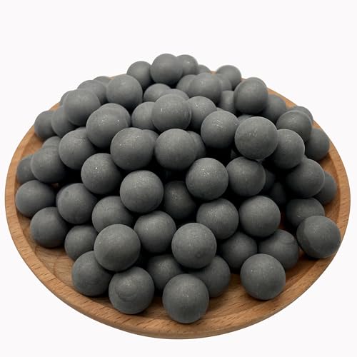 60 Pcs X .50 Cal Aluminum Balls for Self Defense and Target Practice, Reusable Solid Hard 50 Caliber Alu Balls Fit for Umarex T4E TR50/HDP50/HDR50 (Dust Black)