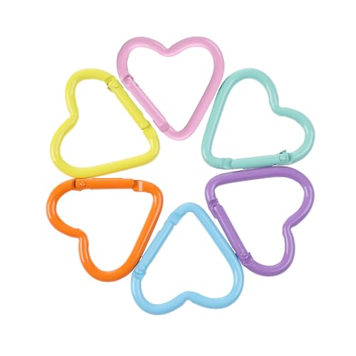 6Pack Carabiners Hook Clips Camping Accessories,Versatile Aluminum Key Holder for Outdoor Travel and Daily