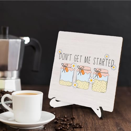 Funny Sourdough Baking Wooden Sign - 5x5 Inch Home Decor