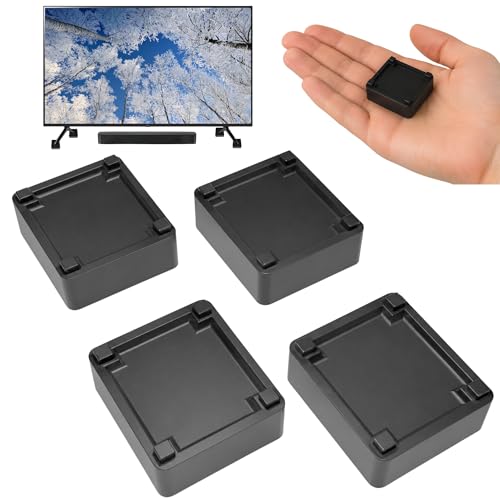 Adjustable Stackable TV Stand Riser Blocks - 4 Pack with Anti-Slip Feet