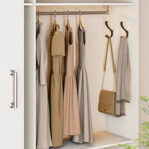 Heavy Duty Black Coat Hooks Wall Mount - 4 Pack, 35 LB Capacity