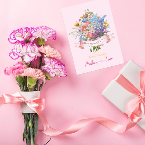 Happy Mother's Day Card for Mother-in-Law with Envelope - 5x7
