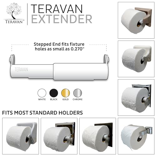 Teravan Toilet Paper Holder Extender for Double & Triple Rolls