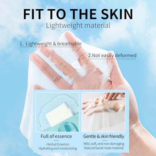 GUOYAOLIFU Hydrating Collagen & Hyaluronic Acid Face Mask Skincare Set - 6 Pack