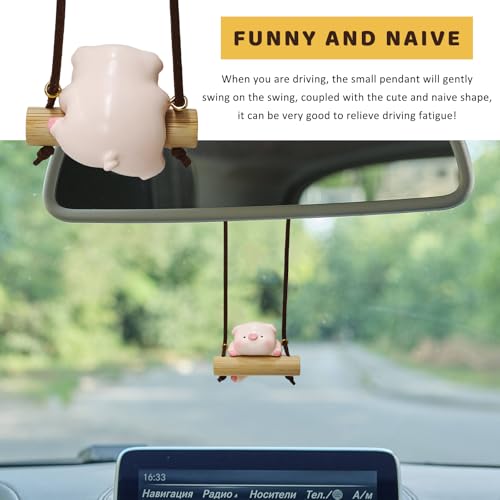 Cute Cow Rearview Mirror Hanging Ornament for Cars & SUVs