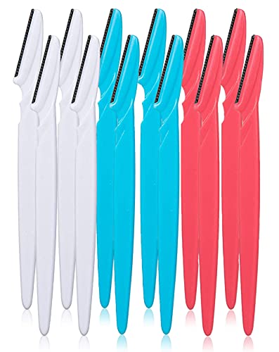 Opaz Eyebrow Razor for Women - 12 Pack Face Hair Trimmer with Precision Guide