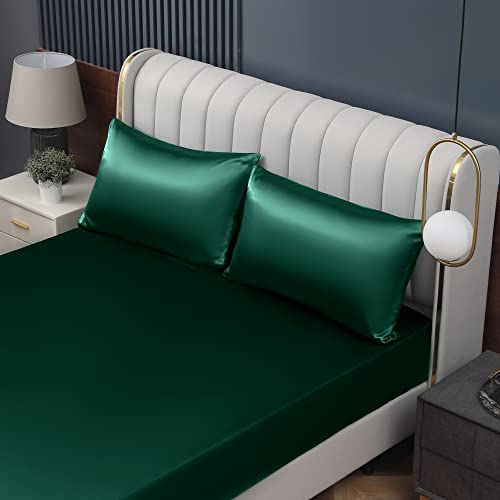 Homiest King Satin Pillowcases - 20x40 Smooth Cooling Covers, Set of 2