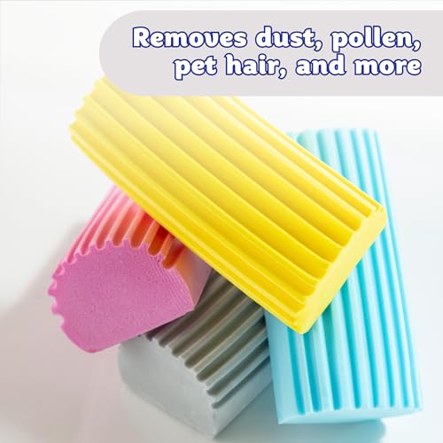 Scrub Daddy Damp Duster - Multipurpose Wet Dust Sponge, Light Pink