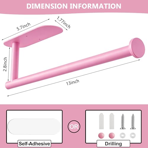 Stainless Steel Paper Towel Holder - Self-Adhesive Under Cabinet Design