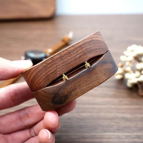 Handmade Wooden Ring Box for Engagement or Wedding - Rustic Design