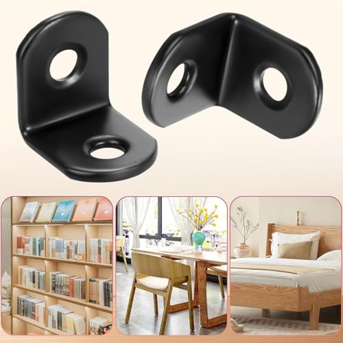 12 Pack Stainless Steel L Brackets for Shelf Support - 20x20x16mm
