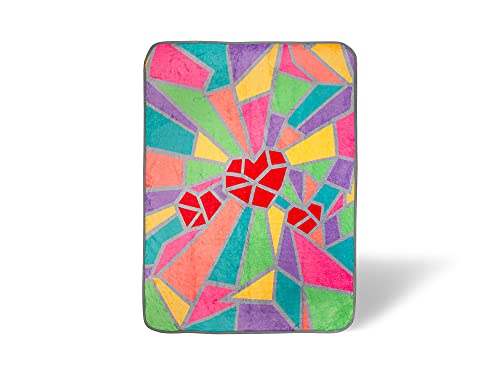 We Are In This Together Mosaic Heart Fleece Throw Blanket, 45 x 60 Inches