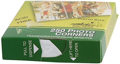 Pioneer Clear Self-Adhesive Photo Corners 250-Pack
