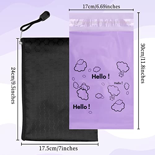 Purple Feminine Hygiene Disposal Bags - 100 Pack, 7x12 Inches