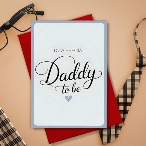 Father's Day Card with Minimalist Heart Design and Envelope