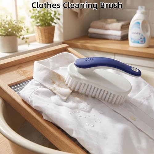 Ergonomic 2-Pack Cleaning Brush Set for Shoe & Laundry Care