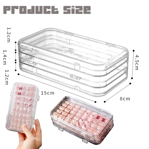 Fold Storage Box - Tri-Fold Press On Nail Organizer Case