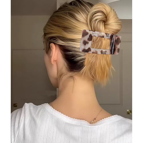 VELSCRUN Flat Hair Claw Clips 8-Pack Large Non-Slip Matte Hair Clips