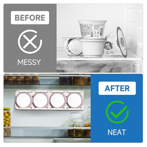 SOPHICO White Yogurt Organizer for Fridge - 1 Pack