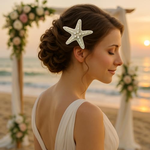 Starfish Hair Clip Mermaid Sea Shell Hair Accessories for Beach Party