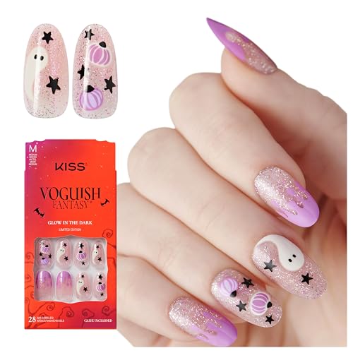 KISS Voguish Fantasy Halloween Press-On Nails - Mystery Purple Medium Oval