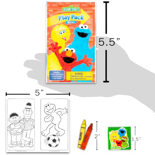 Sesame Street Kids Party Favors Bundle - 8 Mini Activity Packs with Coloring Books & Stickers