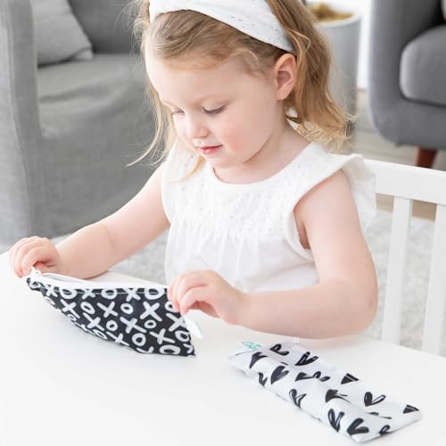 Bumkins Reusable Snack Bags for Kids & Adults – Waterproof Fabric Lunch & Travel Pouches, 2-Pack