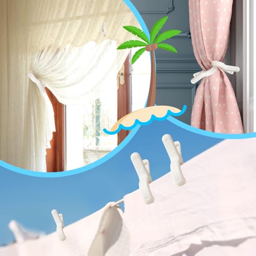 Heavy Duty Beach Towel Clips - 12 Pack Windproof Clothespins
