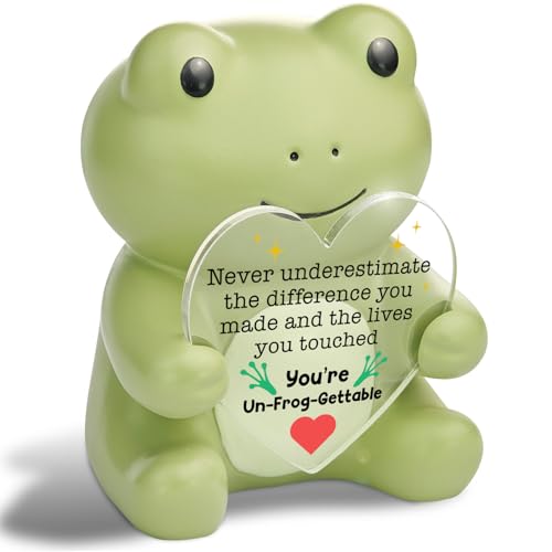 Motivational Frog Figurine Desk Decor Gift - Un-Frog-Gettable