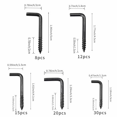 85-Piece Self-Tapping Screw Hook Set - 5 Sizes with Case