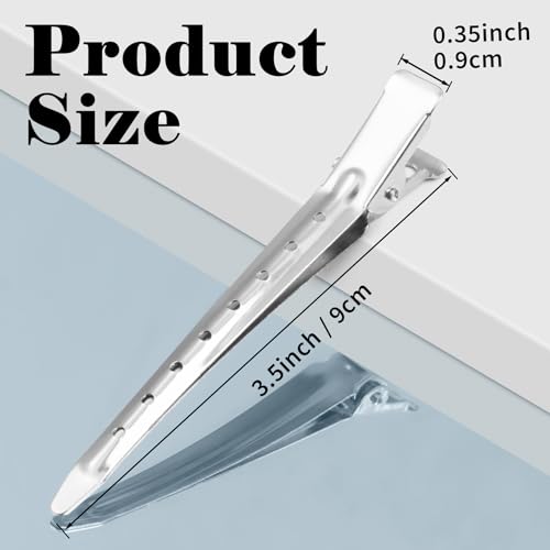 Gingbiss 3.5 Inch Metal Alligator Hair Clips for Styling and Pin Curls