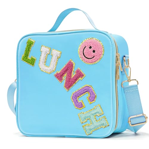 Cute Insulated Lunch Bag for Kids and Teens - Waterproof Nylon, Adjustable Strap