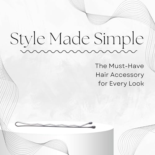 Sta-Rite Silver Bobby Pins 60-Count Pack for Updos and Salon Styling