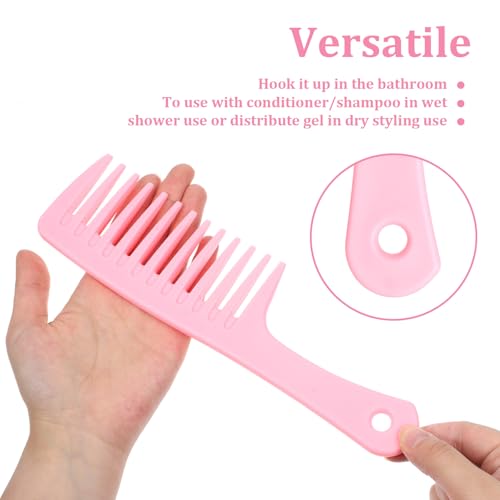 Psiriol 2-Piece Hair Comb Set, Wide Tooth Curl Comb and Fine Tooth Rat Tail Detangling Comb for All Hair Types