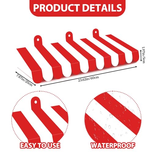 2-Piece Circus Carnival Tent Awning Wall Decoration - Red and White Stripe