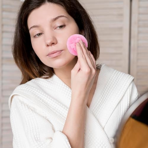 Large Fluffy Powder Puff 2-Pack - 3.5 Inch Soft Body & Loose Powder Puff