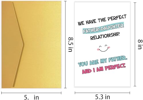 Funny Birthday Card for Dad from Daughter - Humorous Gift Idea