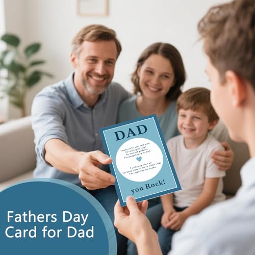 TI-EDC Dad Card for Father's Day Birthday and New Dad Gifts from Daughter Son