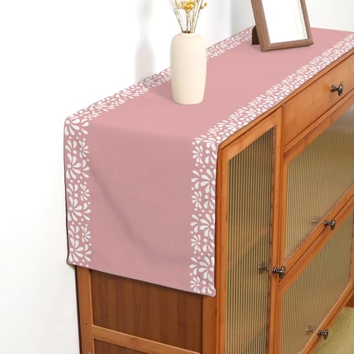 Pink Mexican Christmas Cielito Lindo Table Runner for Fiesta & Holiday Decor - 13 x 72 Inches