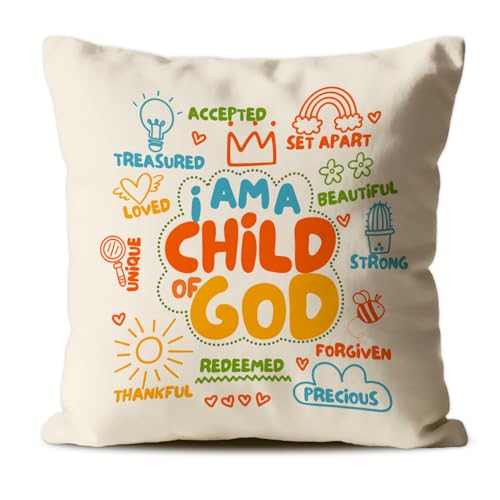 Inspirational Christian Throw Pillow Cover - 18x18 Soft Velvet