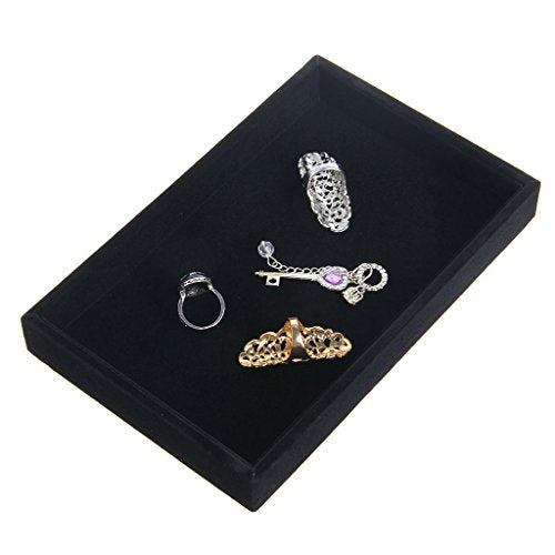 Youngy Velvet Jewelry Tray - Stackable Organizer for Rings & Earrings
