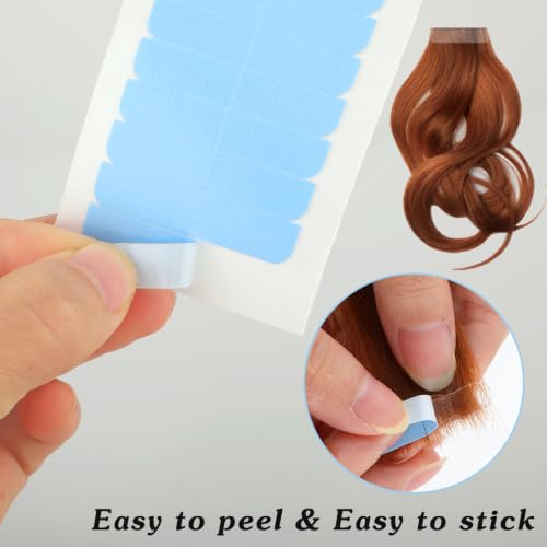 Mabor 60Pcs Double Sided Hair Extension Tape Replacement Strips