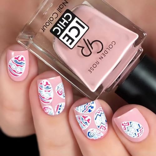 GRITOSE Easter Press on Nails Medium Square Glossy Fake Nails 24pcs